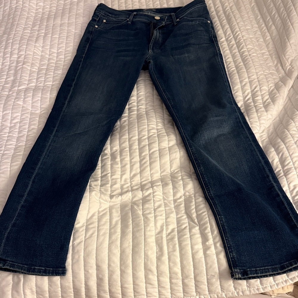 MOTHER Dark Blue Boot Cut Jeans